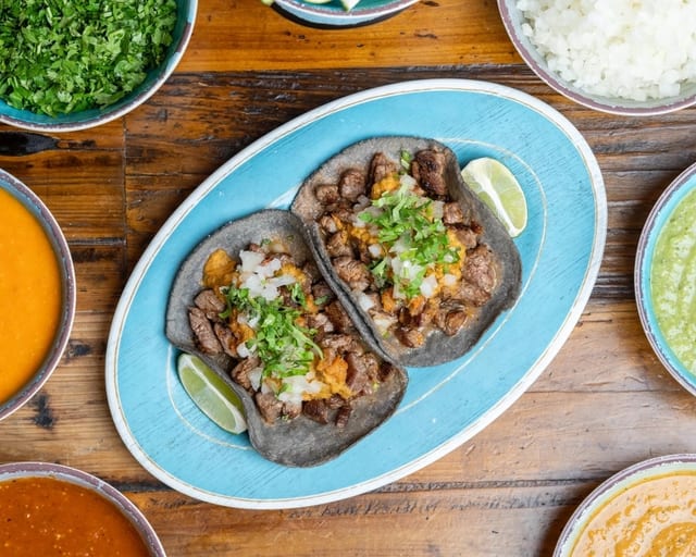 CARNE ASADA TACOS.
