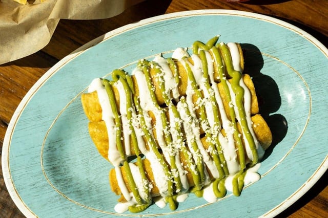 CHICKEN TAQUITOS.